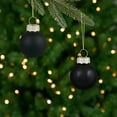 thumbnail image 3 of Northlight Shiny and Matte Glass Ball Christmas Ornaments - 1" (25mm) - Black - 24ct, 3 of 6