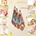 thumbnail image 3 of Dreamtimes 3 PCS Watercolor Pumpkins Background Baby Muslin Washcloths, Autumn Face Towel Burp Cloths Ultra Soft Absorbent Cotton Bath Wipes Towels for Newborn Boys Girls, 3 of 7