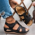thumbnail image 7 of IEMIEMIEM Women's Wedge Orthopedic Sandals Comfortable Open Toe Summer Sandals Comfortable Hollow Out Sandal with Arch Support Black 7.5 Wide, 7 of 7