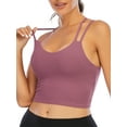 thumbnail image 5 of SAYFUT Womens Padded Sports Bra Fitness Workout Running Camisole Crop Top with Built in Bra, 5 of 7