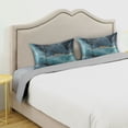 thumbnail image 3 of Yayeee Pillowcase Standard Size Set of 2 Satin Wrinkle Resistant Pillow Case, Black Marble, 3 of 7