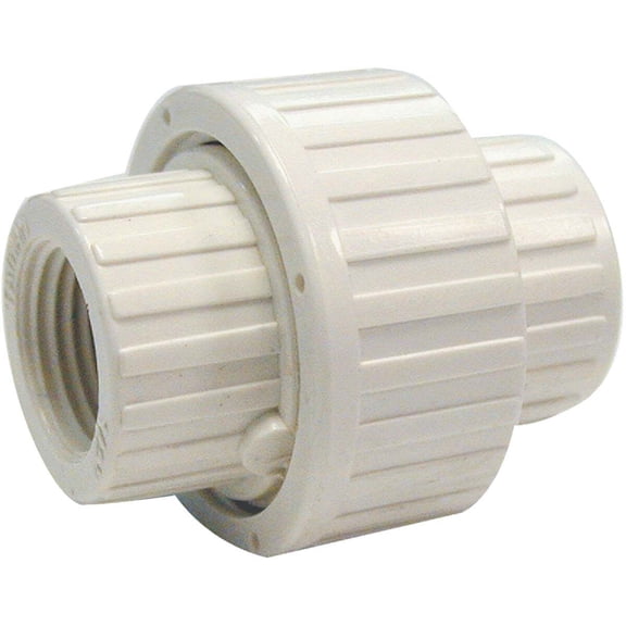 BK Products PVC Union Schedule 80 Threaded FIP - Heavy Duty - 0.75 In