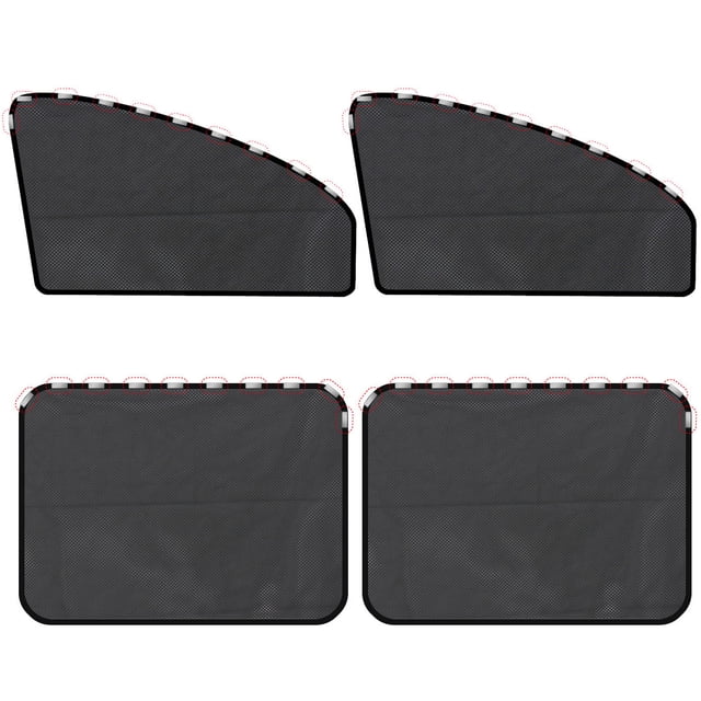 Muyoka 4 parasoles para ventana de coche, protección solar, parasol delantero/trasero, cortina magnética para coche, bloqueador de sol, protector de privacidad universal para coche, accesorios interio Muyoka Hogar