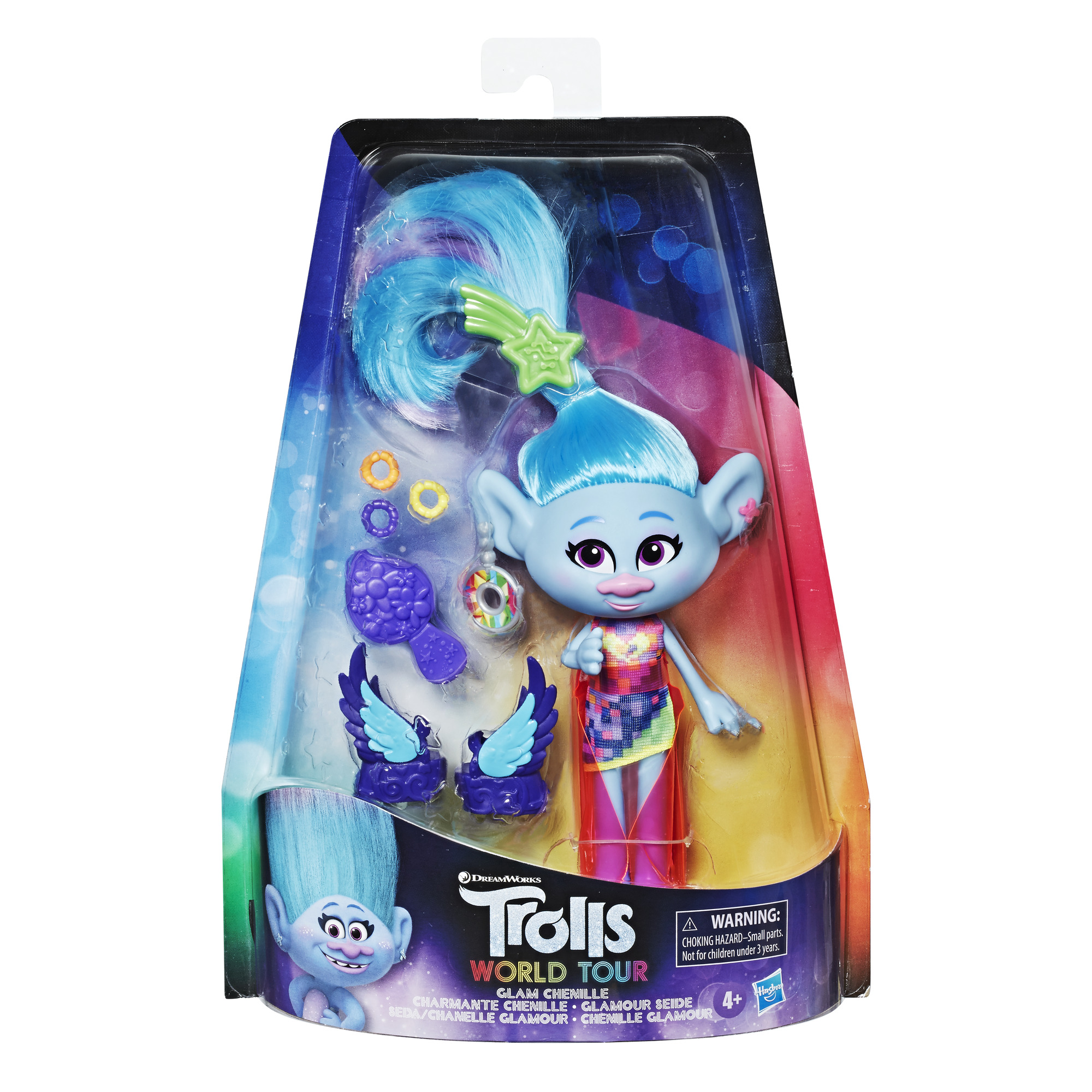 DreamWorks Trolls Glam Chenille Fashion Doll, Includes Dress and Shoes - image 2 of 11