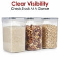 thumbnail image 4 of 6 Pack Airtight Food Storage Containers Set, BPA-Free Plastic, 54oz/1.5qt/1.6L, Multipurpose Kitchen Pantry Organizers for Sugar, Flour, Pasta, Peanut, Dishwasher Safe, Includes Labels & Marker, 4 of 8