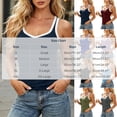 thumbnail image 3 of Fewfanhot Tank Tops for Women Summer Casual Sleeveless Scoop Neck Color Block Slim Fitted Cami Tee Shirts, 3 of 8