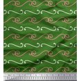 thumbnail image 1 of Soimoi Green Rayon Fabric Swirl Abstract Print Sewing Fabric Yard 56 Inch Wide, 1 of 3