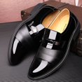 thumbnail image 2 of Zapatos de cuero Para Hombre, Zapatos informales negros a la moda, mocasines con punta estrecha Para Hombre, Zapatos de vestir Para fiesta, oficina y negocios Para Hombre, 2 of 4