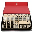 thumbnail image 1 of WE Games Double Nine Dominoes for Families, Game Night, Black and Red Vinyl Case, 1 of 11
