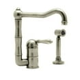 thumbnail image 6 of Rohl Italian Kitchen Single Hole Faucet In Polished Nickel With Single Porcelain Lever Sidespray And Column Spout, 6 of 7