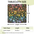 thumbnail image 2 of Dark Pioneer Flower Pattern Square Fitted Tablecloth with Elastic Edge,Square Table Cover,Washable Elastic Table Cover for Home Kitchen Party Decor 34"x34", 2 of 6