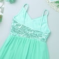 thumbnail image 3 of LiiYii Kids Girls Shiny Sequins Lyrical Dance Dress Modern Jazz Latin Dance Performance Skirt Light Green XL, 3 of 6