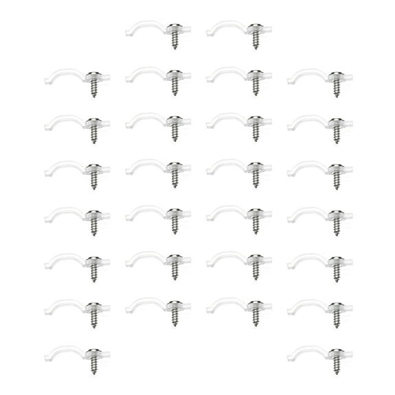 100 Pcs Screw Mounting Clip LED Light Strip Lights Outdoor Holiday Buckle Christmas Hook