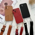 thumbnail image 3 of Silicone TPU Crossbody Phone Case With Lanyard For iPhone 16 15 14 13 12 11 Pro Max XR XS X 8 7 Plus, 3 of 7