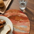 thumbnail image 4 of Round Placemats Orange Ombre 15 inch Set of 6 Table Mats for Dining Table Beach Ocean Wave Abstract Heat Resistant Non-Slip Kitchen & Home Decorative Place Mat Set, 4 of 8
