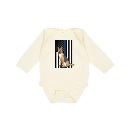 

Inktastic Law Enforcement Flag Dog K-9 Gift Baby Boy or Baby Girl Long Sleeve Bodysuit