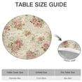 thumbnail image 6 of Pioneer Flower Floral Print Pattern Round Fitted Tablecloth with Elastic Edge,Dining Table Cover Waterproof,Outdoor Round Tablecloth for Camping,Dining,Indoor and Outdoor, 6 of 7
