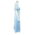 thumbnail image 4 of Vestidos Largos Vestidos de mujer Manga abullonada Vestido elegante Primavera Verano Ropa (Azul claro L) Ygjytge para Mujer azul claro T M, 4 of 8