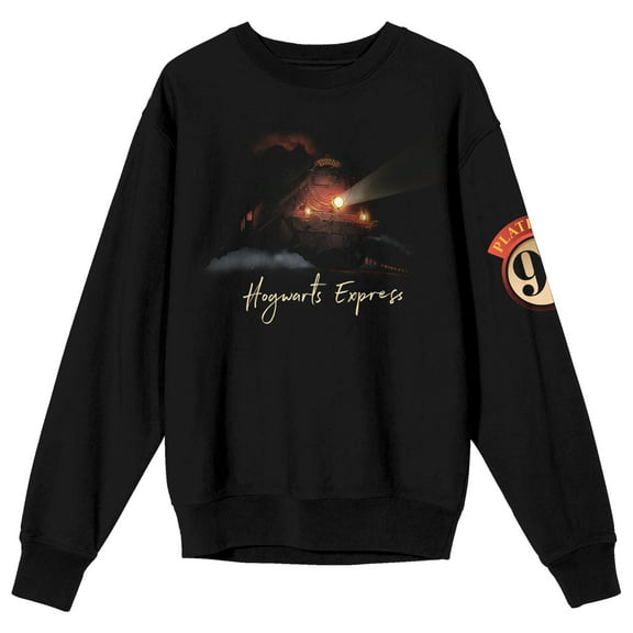 Harry Potter Hogwarts Express Women's Black Crew Neck Sweatshirt-XXL