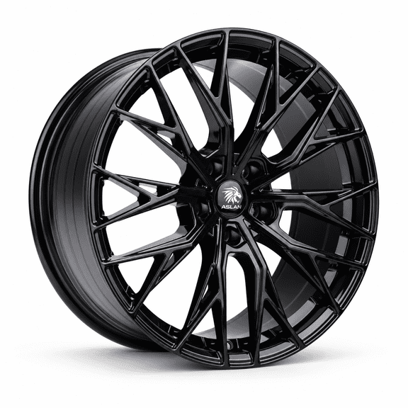 Aslan A5 19X8.5 5x114.3 38et Gloss Black Wheel Fits 2018-26 Accord/Camry/Stinger, 2009-23 Maxima, 2015-26 Mustang, 2017-26 Model 3, 2019-26 G70