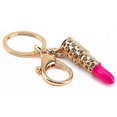 thumbnail image 3 of Llavero con forma de lápiz labial, maquillaje, diamantes de imitación, bolso, colgante, llavero, regalo de Navidad para niña, mujer y dama --- Lápiz labial, 3 of 3