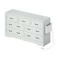 thumbnail image 2 of ModFusion 7 Drawer Dresser with Antique Handles & USB Power Outlet, Organizer Bag Wood Storage Cabinet Chest of for Living Room, Entryway, Hallway, White, 2 of 9