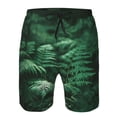 thumbnail image 3 of Salouo Ferns Leave Green Foliage Pattern Swim Trunks for Men,Men's Hawaiian Bathing Suit Swimsuits Quick Dry Swimming Board Shorts Beach Shorts with Pockets-Small, 3 of 6