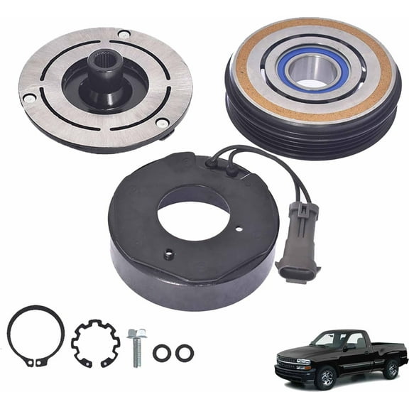 munirater AC Compressor Clutch Kit Replacement for 2000-2013 Silverado 1500 10S20F