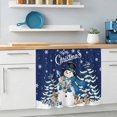 thumbnail image 6 of Navy Blue Christmas Sink Skirt 11"Wx13"L,Dustproof Under Sink Curtain with Self Adhesive Tape,Snowman Xmas Snowflake Gifts Winter Cabinet Curtain Cover for Bathroom Vanity,Kitchen Storage Shelf, 6 of 9