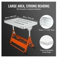 thumbnail image 5 of Welding Table 30x20", 400lbs Steel Workbench on Wheels, Folding Welding Work Bench with 1.1" Slot, Adjustable Height & Tilt Angles, Retractable Rails, 5 of 7