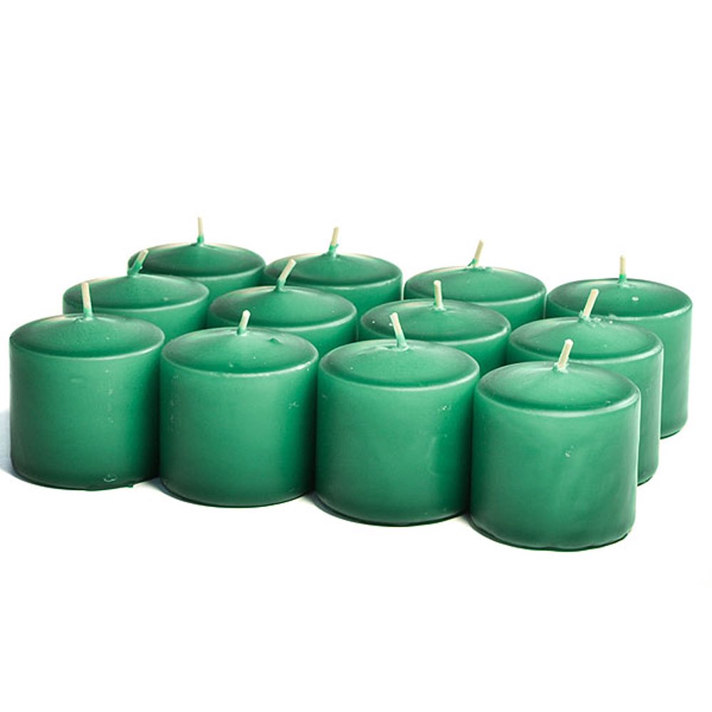 3 Boxes of Unscented Forest Green Votives 15 Hour Votive Candles Pack