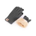 thumbnail image 2 of Deago 2 Pairs Wool Winter Gloves for Men Women Fleece lined Touchscreen Cold Weather Warm Thermal Knit Gloves for Driving Texting (Dark Gray), 2 of 9