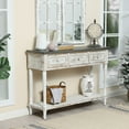 thumbnail image 5 of Console Table 3 Drawer Entryway Table Wood Metal Distressed White Sofa Table, 5 of 9