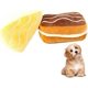 thumbnail image 1 of YOITEA - Juguete de peluche chirriante para perros: 2 piezas con diseño de comida, juguete para la dentición de cachorros, juguete masticable para mascotas, interactivo, portátil y agresivo., 1 of 5
