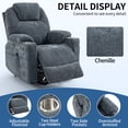 thumbnail image 3 of Leumius Power Lift Recliner Chair,Heavy Duty Recliners with 8-Point Vibration Massage and Lumbar Heating,Oversized Single Sofa with Cup Holder,USB and Type-C Ports,Blue, 3 of 9