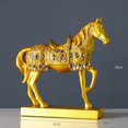thumbnail image 3 of Estatua decorativa dorado, escultura de Animal para , decoración  pararse Gloria Caballo estatuilla escultura, 3 of 8