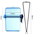 thumbnail image 3 of 3 Pieces Waterproof Case ID Card Holder with Floating Sports Case Locker with Hanging Ring and Rope (Clear Gray Blue,4.72 x 2.95 x 1.57 Inch), 3 of 6