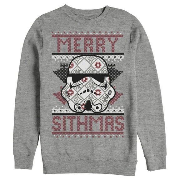 Men's Star Wars Christmas Merry Sithmas Sweatshirt Athletic Heather Small