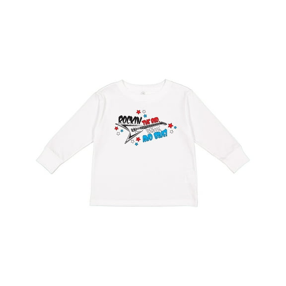 Inktastic Rocking the Red, White, and Blue Boys or Girls Long Sleeve Toddler T-Shirt