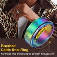 thumbnail image 2 of ORUYROP Men Vintage Celtic Rings, Can Engrave, Stainless Steel/Gold Plated/Black (Send Gift Box), 2 of 7