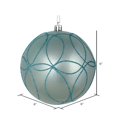 thumbnail image 2 of Vickerman N182632D 6 in. Baby Blue Candy Ball Ornament with Circle Glitter Pattern  3 per Bag, 2 of 3