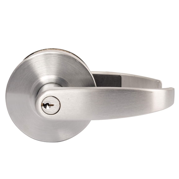 Lawrence Hardware Heavy Duty Lever Door Handle Door Handle Lock Set, Chrome Storeroom Key Lock 2 3/4"