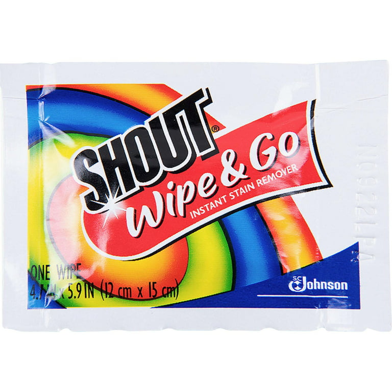 Shout Wipe & Go Stain Remover Wipes, 80 Count