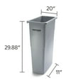 thumbnail image 3 of Staples Coastwide Professional Slim Plastic Trash Can with no Lid Gray 23 Gal. (CW50717), 3 of 4
