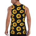 thumbnail image 3 of Easygdp Sunflower (2) Men's Tank Top, Sleeveless Muscle T Shirts, Breathable, Quick-Dry, Loose for Gym, Running, Fitness - 4X-Large, 3 of 9