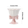 thumbnail image 3 of Ceramic Dessert Goblet with Bowknot Design, Elegant Footed Ice Cream, Yogurt, Coffee and Tea Cups, Cute Ceramic Dessert Bowls for Fruit, Pudding, Snack, Cocktail, 3 of 9