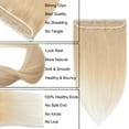 thumbnail image 3 of SEGO Blonde Clip in Human Hair Extensions Balayage One Piece Soft Straight 3/4 Full Head Hair Pieces for Women, 3 of 12