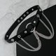 thumbnail image 4 of Collar de campana grande, collar femenino, accesorios sexy de plomo, correa para el cuello, cadena con borlas sm, accesorios, cadena negra（1 piezas） XianweiShao 9024715018960, 4 of 4