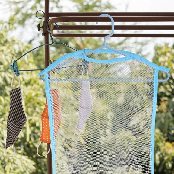 Worgeous Foldable Windproof Drying Net Outdoor Mesh Dryer Portable Drying Net Bag Heavy-Duty Mesh Drying Net Hanging Mesh Dryer for Clothes Laundry