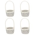 thumbnail image 2 of Kudiqi 4Pcs Rustic Handwoven Flower Girl Baskets for Wedding, 2 of 5